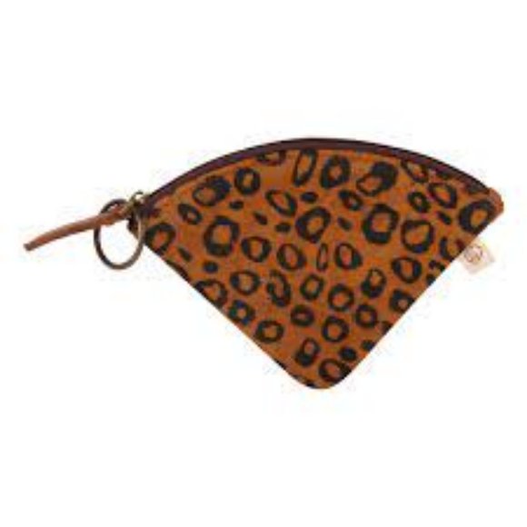NWT VAAN & CO. SAMOSA LEATHER COIN PURSE CHEETAH & BLACK - Picture 3 of 7